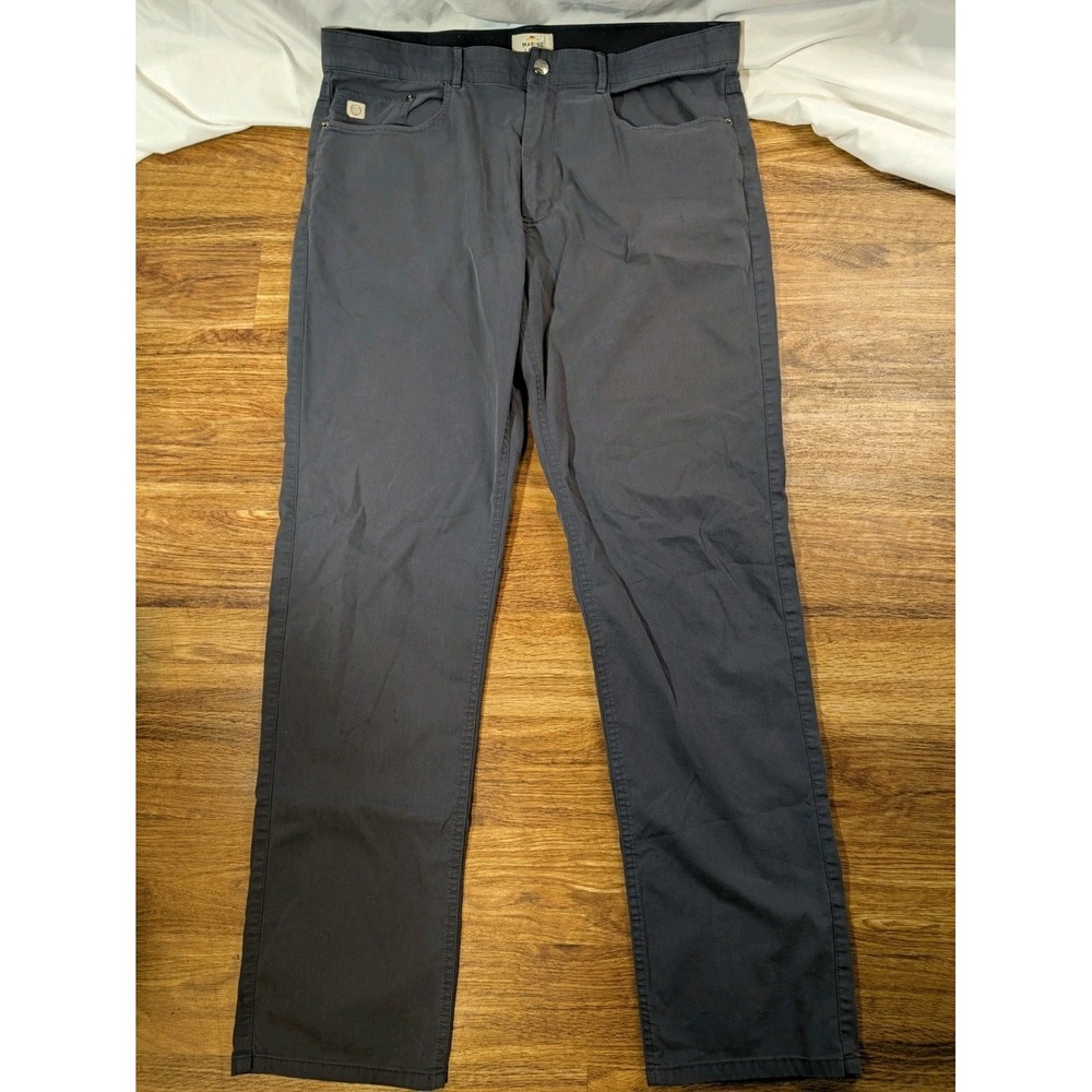 Marine Layer Pants Mens 36x32 Breeze 5 Pocket Slim Fit India Ink Navy